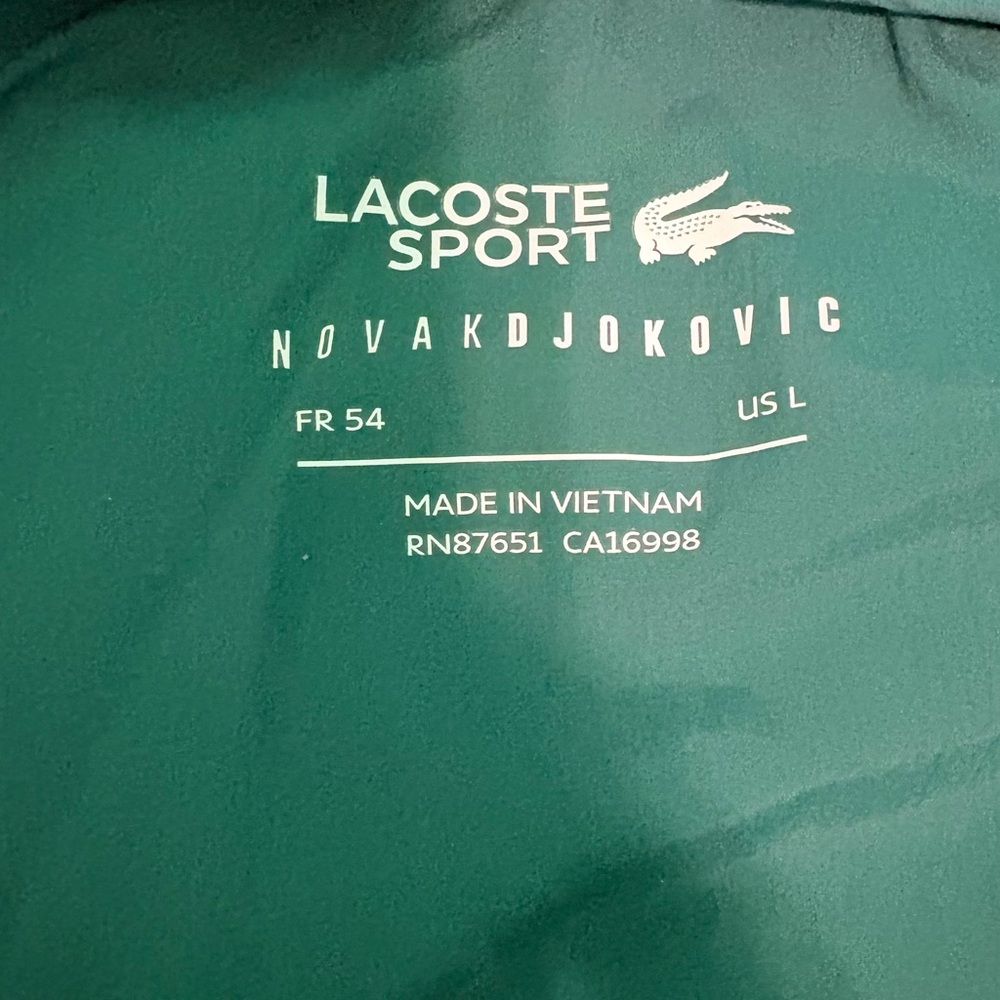 Lacoste Green Jacket with Motivational Print